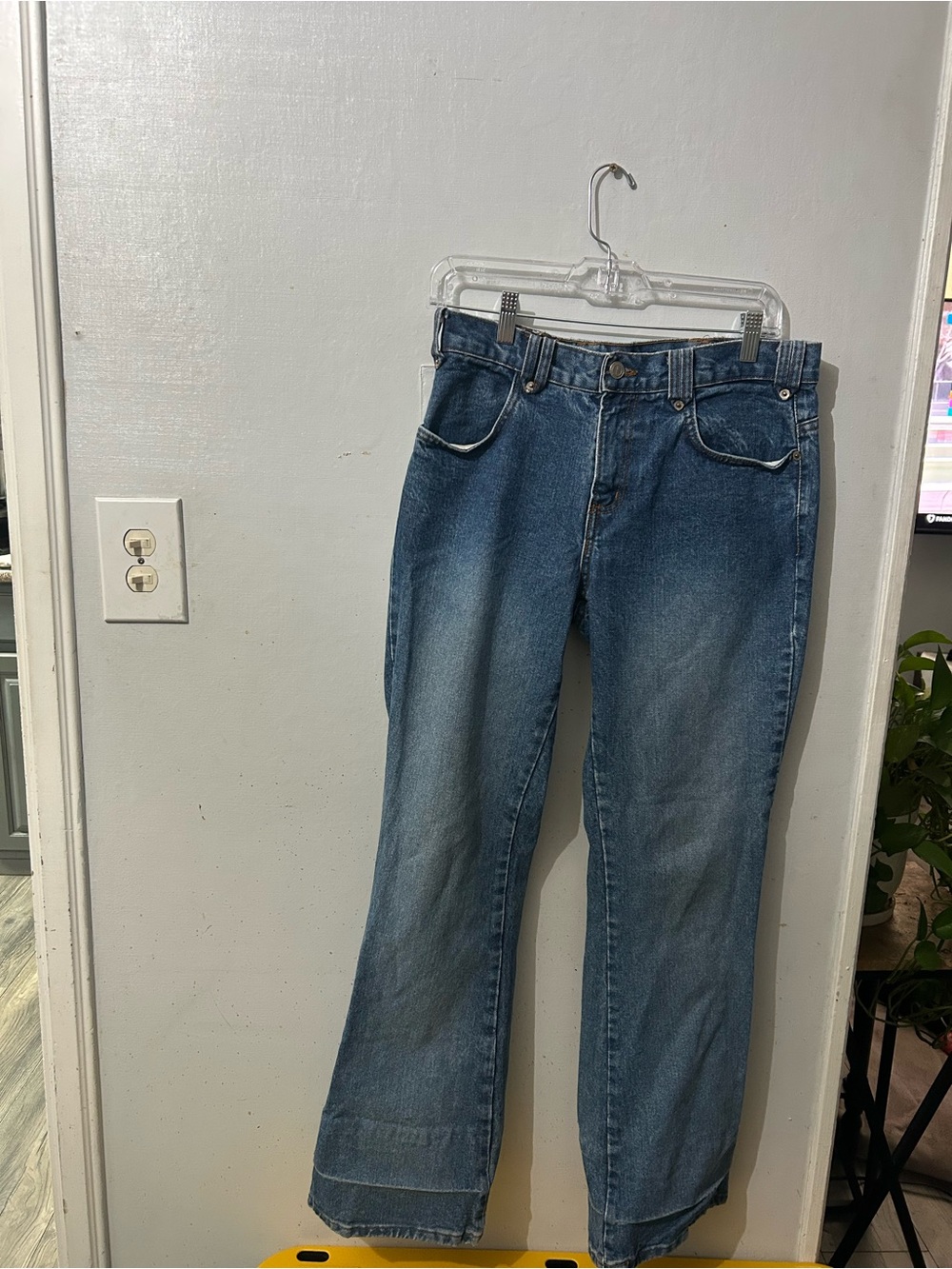 Vintage 90s/Y2K Asphalt Western Yoke Flare Women's Medium Blue Jeans